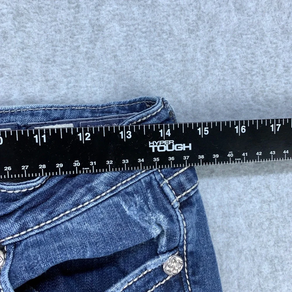 Miss Me Signature Bootcut Jeans Womens 28 Blue Embellished JM1232BV